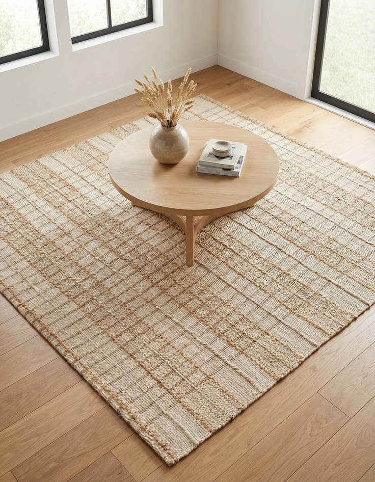 Detail image of 7' 10 x 7' 10  Hand Braided Laurel Handwoven Jute Square Rug