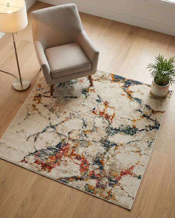4' x 4' Gemstone Square Rug