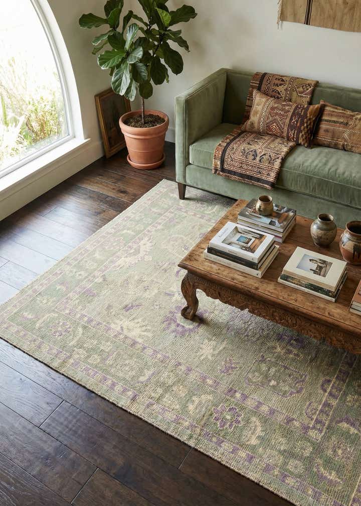 8' 5 x 10' Hand Knotted Oushak Wool Rug