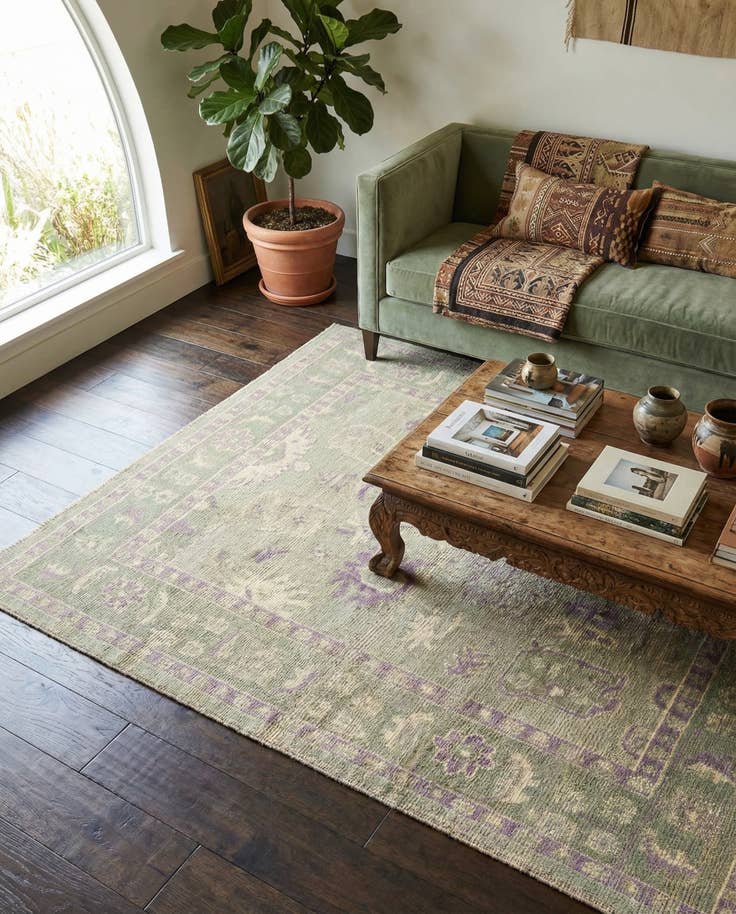 Detail image of 8' 5 x 10' Hand Knotted Oushak Wool Rug