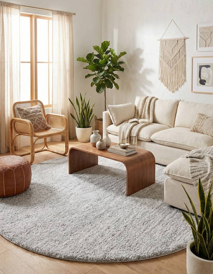 Detail image of 7' x 7' Jill Zarin Shaggy Chic Round Rug