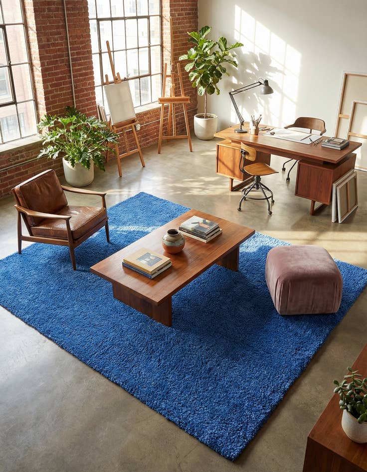 Detail image of 10' x 13' Solid Shag Rug