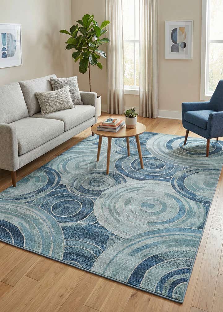 5' 3 x 8' Easy-Clean Modern Indoor / Outdoor Rug