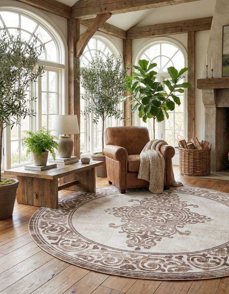 Detail image of 10' 8 x 10' 8 Hermitage Round Rug