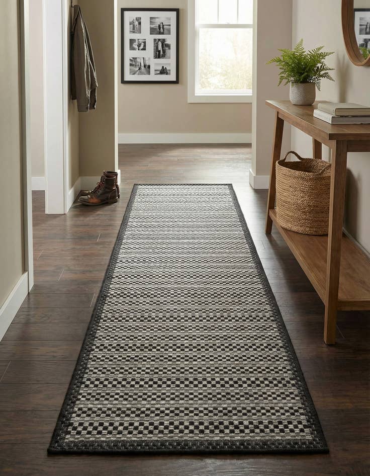 Detail image of 2' 2 x 6' Washable Border Indoor / Outdoor Runner Rug