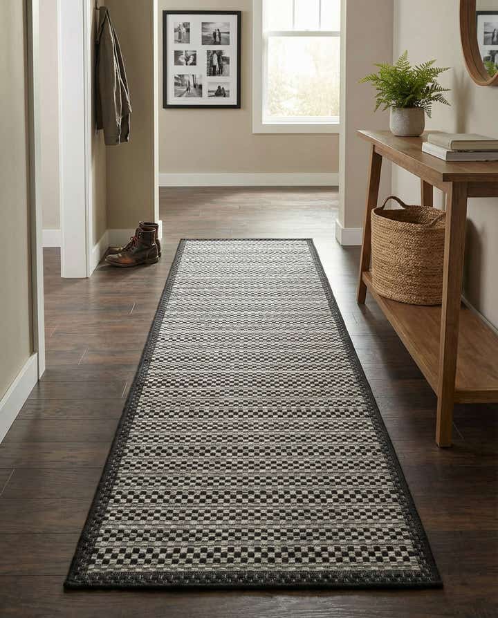 2' 2 x 6' Easy-Clean Border Indoor / Outdoor Runner Rug