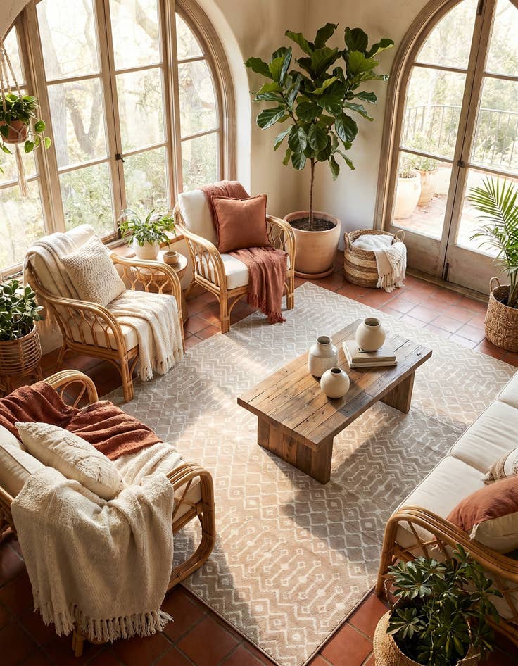 Detail image of 9' x 12' Kasbah Trellis Rug