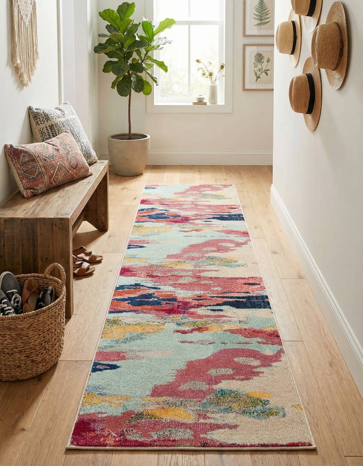 Detail image of 2' x 8' Washable Hyacinth Runner Rug