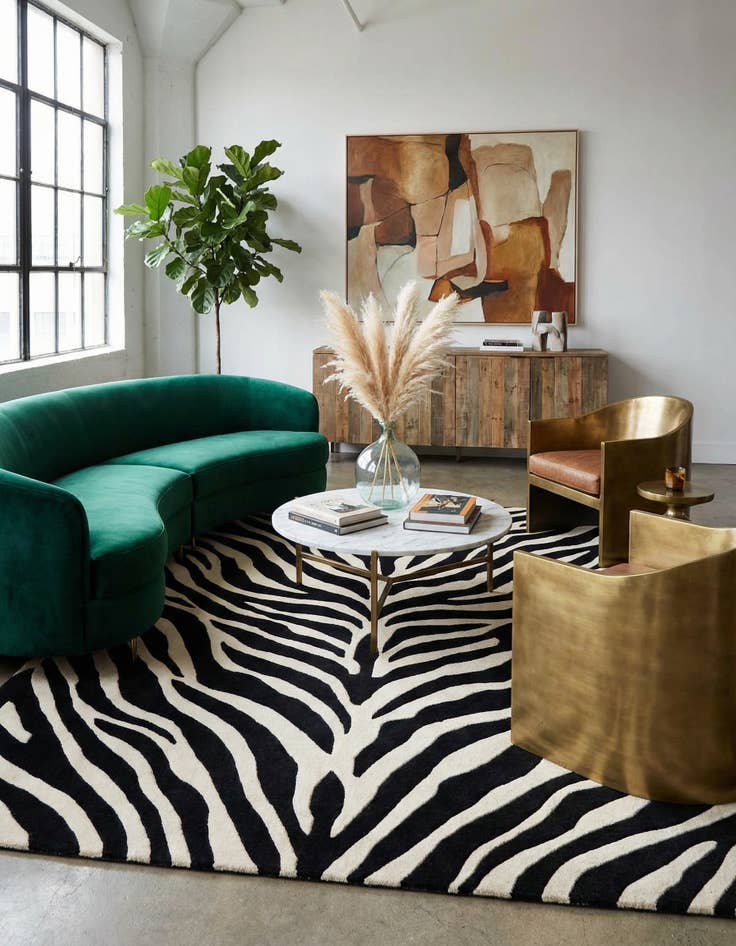 Detail image of 9' x 12' Hand Tufted Safari Wool Rug