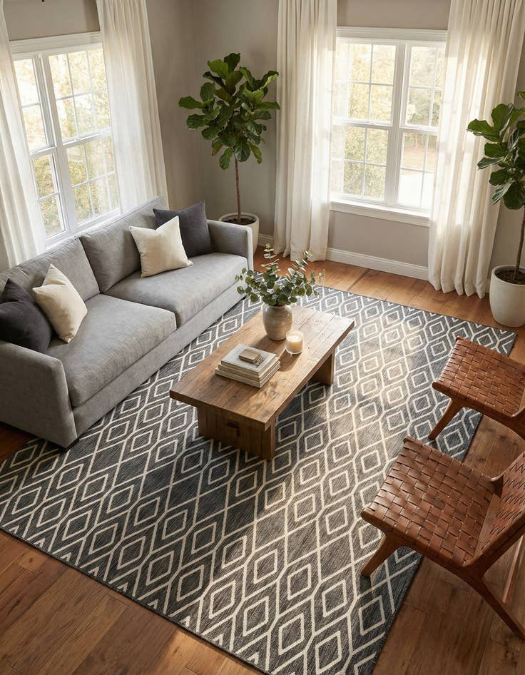Detail image of 9' x 12' Easy-Clean Jill Zarin Turks and Caicos Indoor / Outdoor Rug