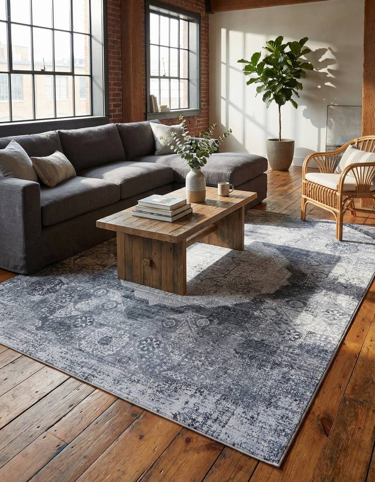 Detail image of 7' 10 x 10' Washable Yara Rug