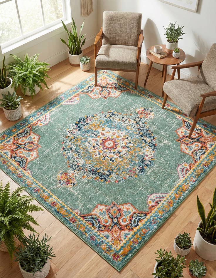 Detail image of 6' x 6' Carrington Square Rug