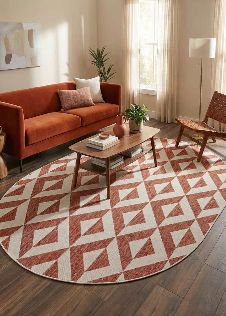 7' 10 x 10' Easy-Clean Jill Zarin Napa Indoor / Outdoor Oval Rug