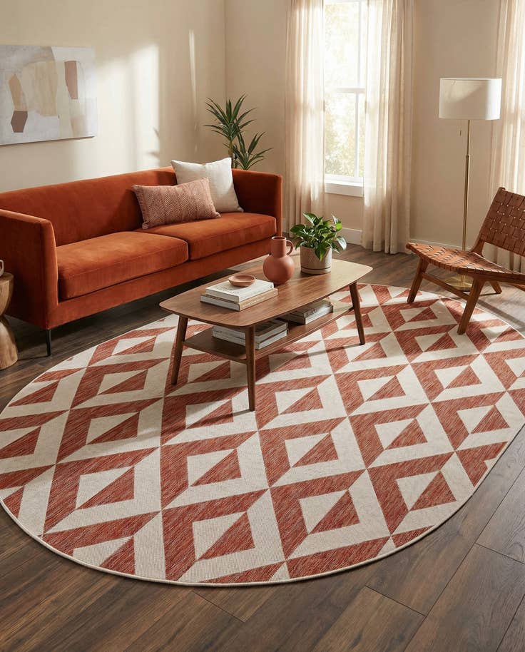 Detail image of 7' 10 x 10' Easy-Clean Jill Zarin Napa Indoor / Outdoor Oval Rug