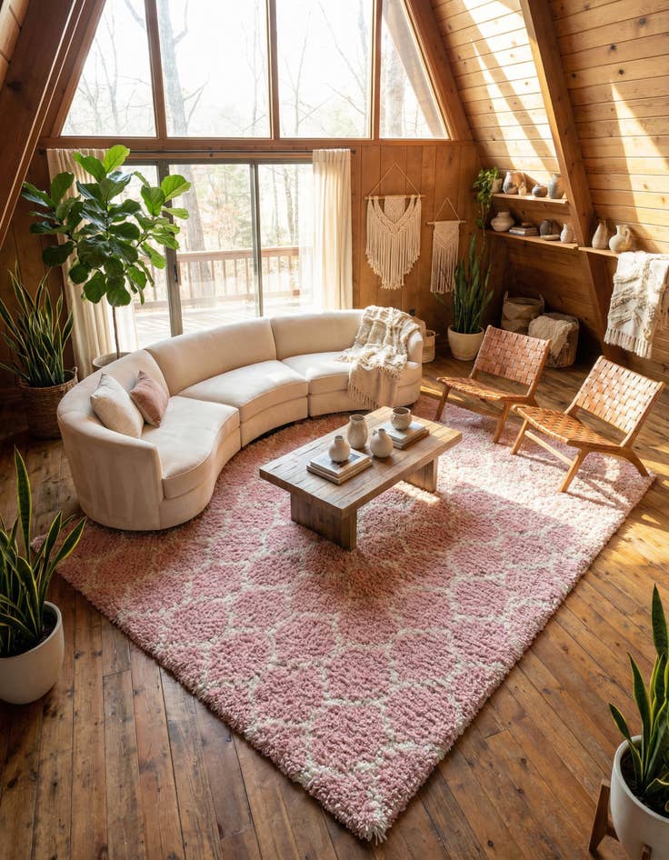 Detail image of 10' 8 x 14' Trellis Shag Rug