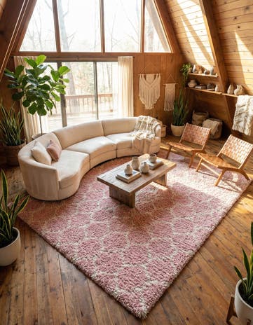 10' 8 x 14' Lattice Shag Rug