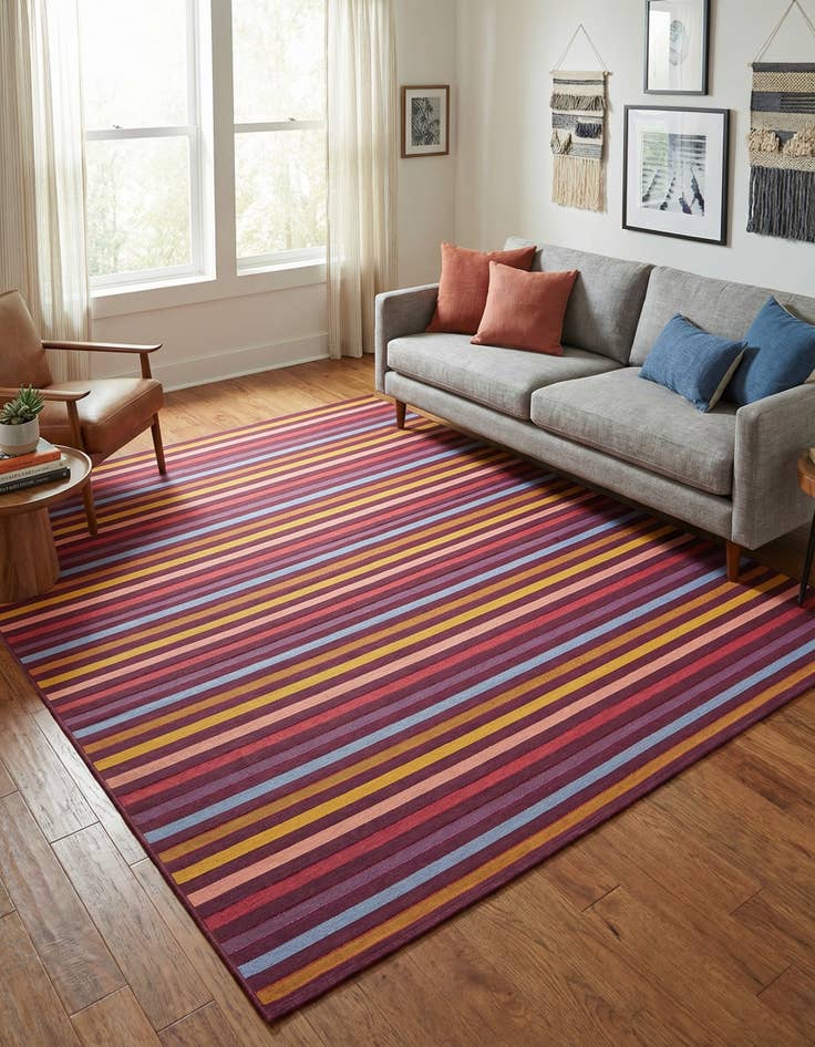 Detail image of  7' 10 x 7' 10  Washable Ribbon Indoor / Outdoor Square Rug
