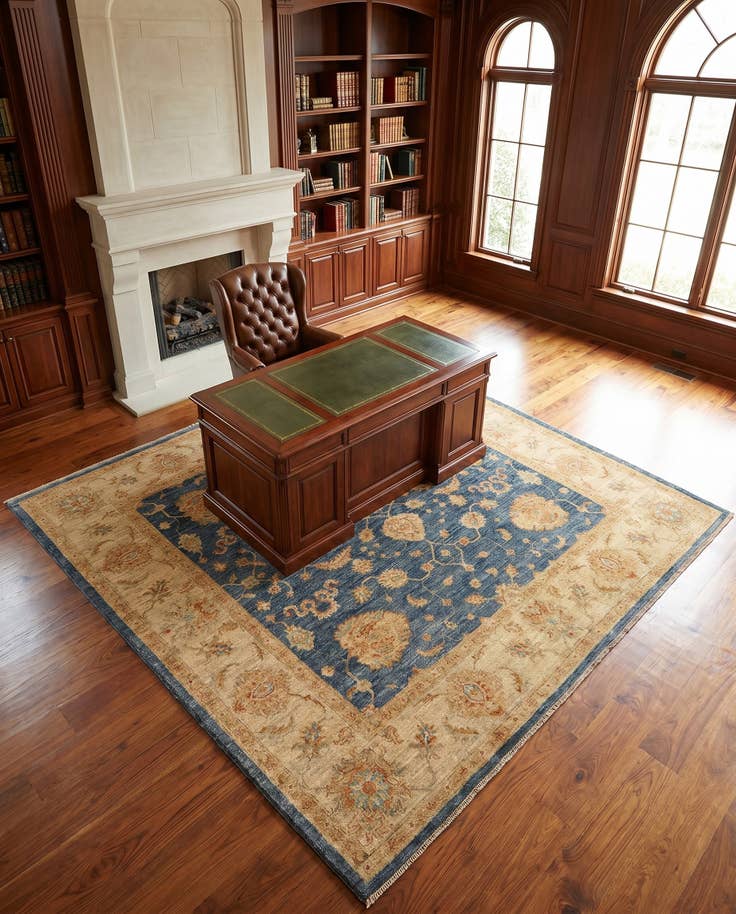 Detail image of 6' 8 x 6' 9 Kaizar Wool Square Rug