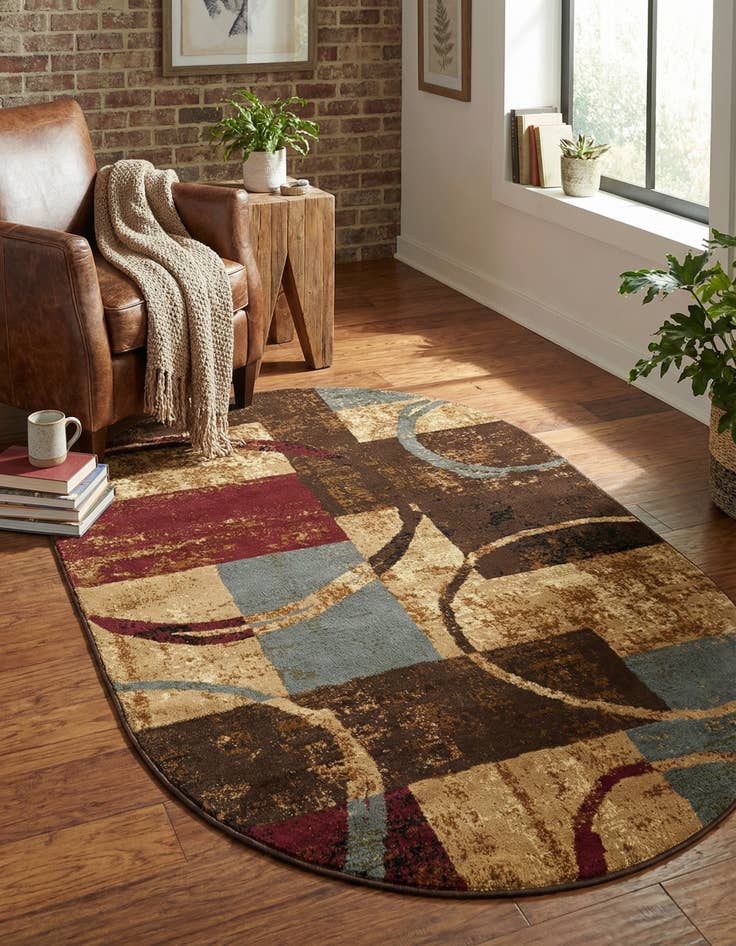 Detail image of 5' 3 x 8' Cafe Oval Rug