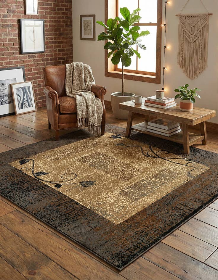 Detail image of 7' x 7' Coffee Shop Square Rug
