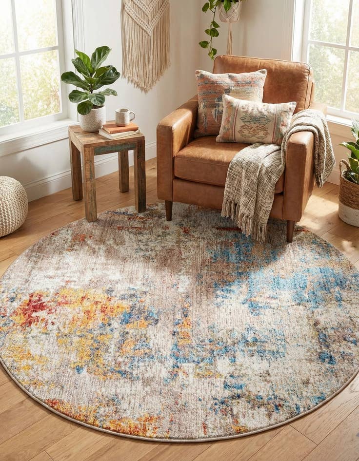 Detail image of 5' x 5' Andromeda Round Rug