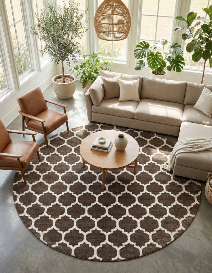 Detail image of 12' 2 x 12' 2 Lattice Round Rug