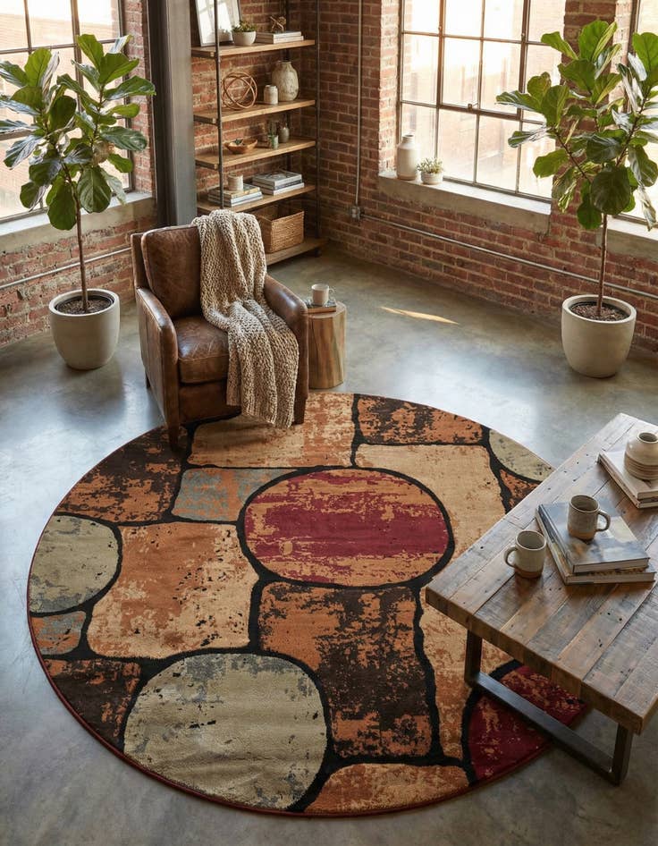 Detail image of  7' 10 x 7' 10 Cafe Round Rug