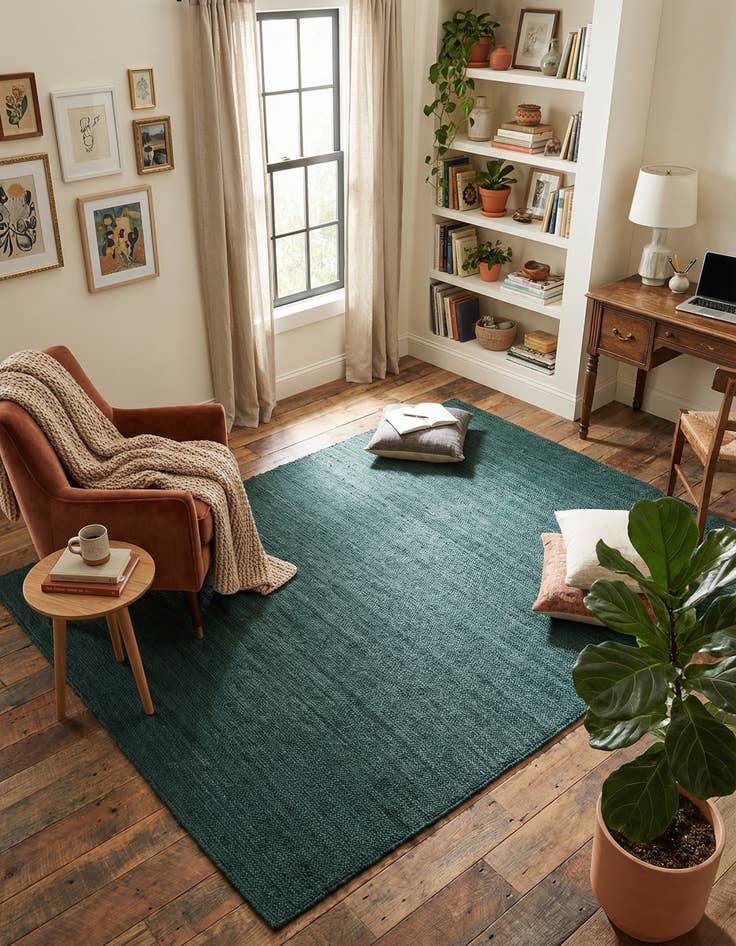 Detail image of 7' 10 x 10' Handmade Braided Jute Rug