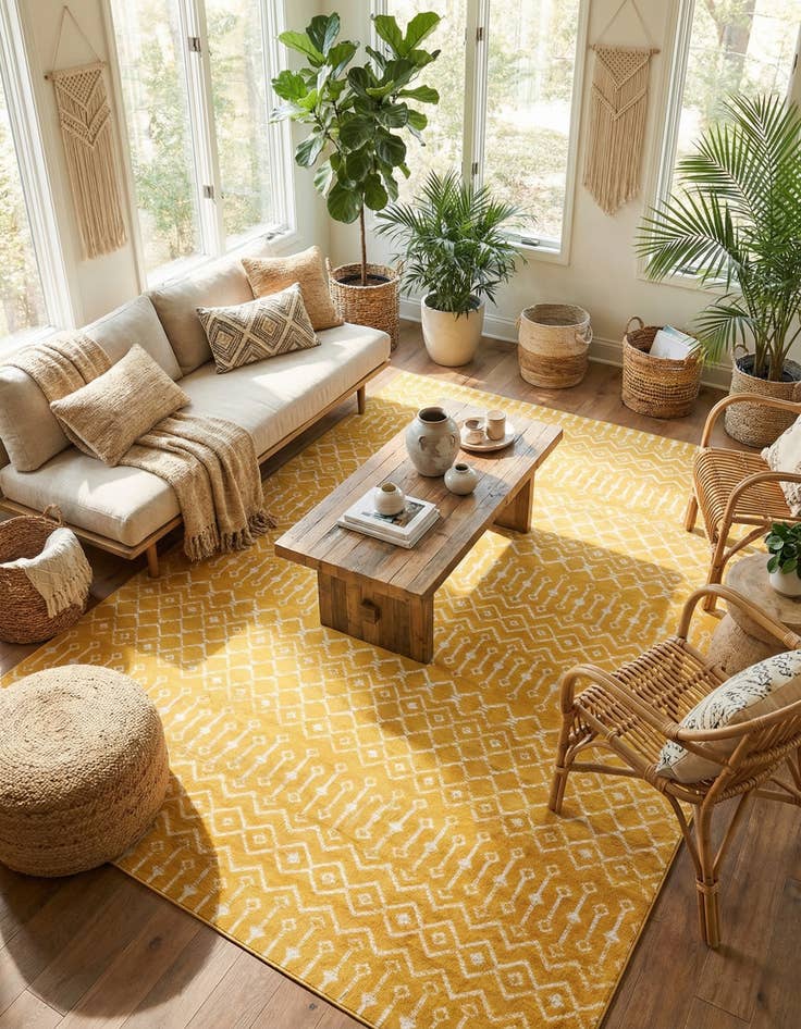 Detail image of 10' x 13' Kasbah Trellis Rug