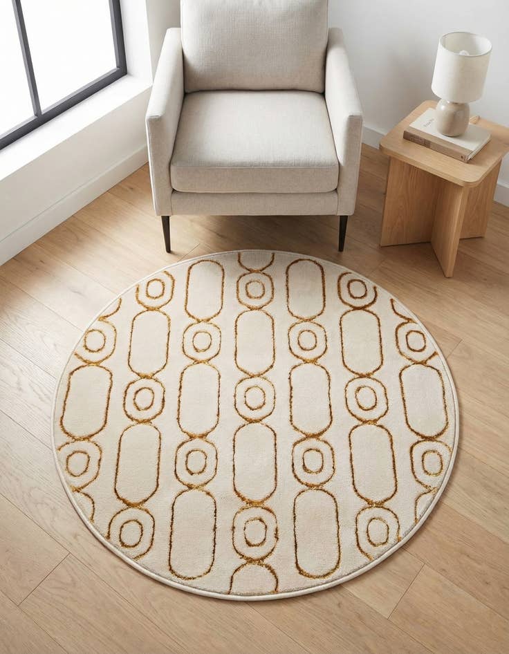 Detail image of 3' x 3' Vogue Geo Round Rug