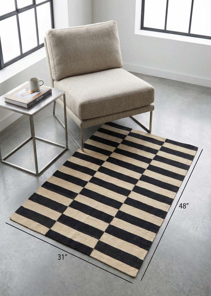 2' 7 x 4' Hand Woven Kilim Modern Wool Rug