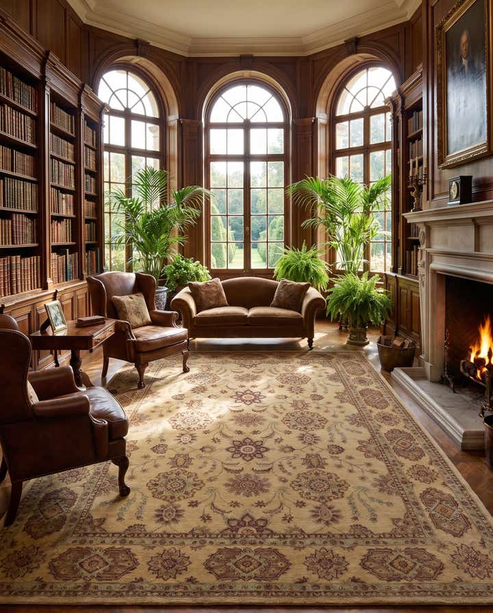 9' x 11' 11 Hand Knotted Ziegler Rug