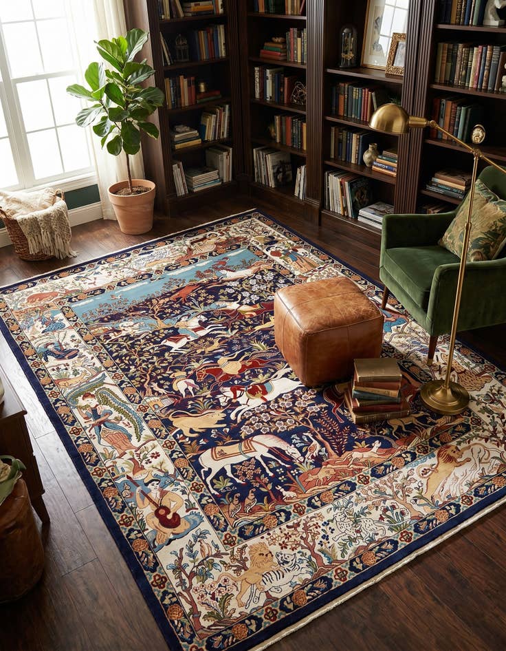 Detail image of 10' x 13' Nain Design Rug