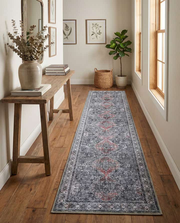 2' 7 x 12' Washable Timeless Runner Rug