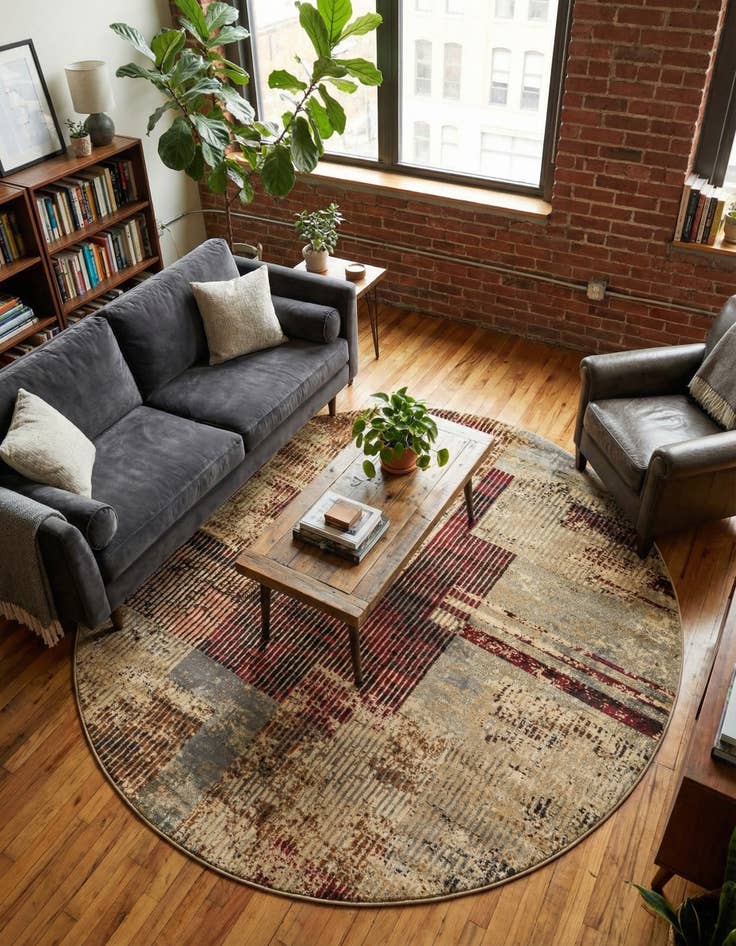 Detail image of 7' 10 x 7' 10 Saturn Round Rug