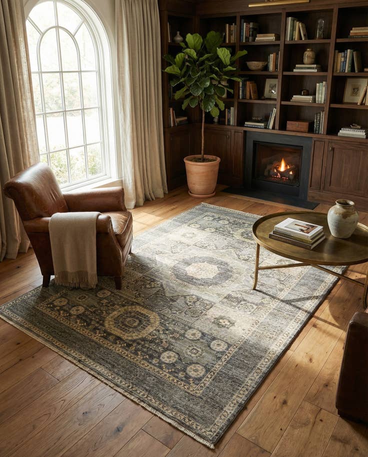 Detail image of 4' 1 x 5' 9 Hand Knotted Amina Rug