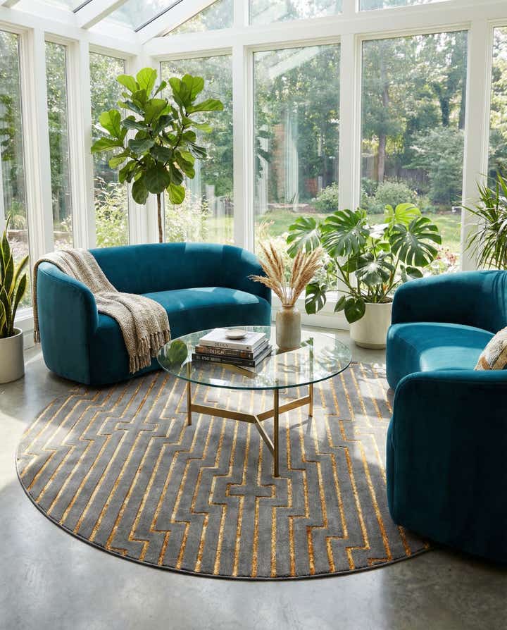 10' x 10' Vogue Geo Round Rug