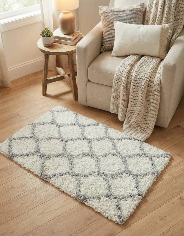 Detail image of 2' x 3' Lattice Shag Rug