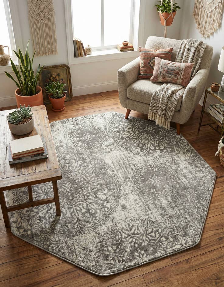 Detail image of 5' 3 x 5' 3 Monaco Octagon Rug