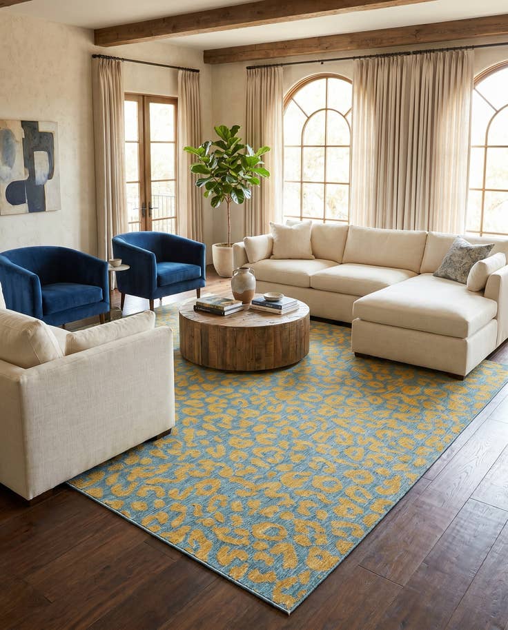 Detail image of 13' x 13' Easy-Clean Safari Indoor / Outdoor Square Rug