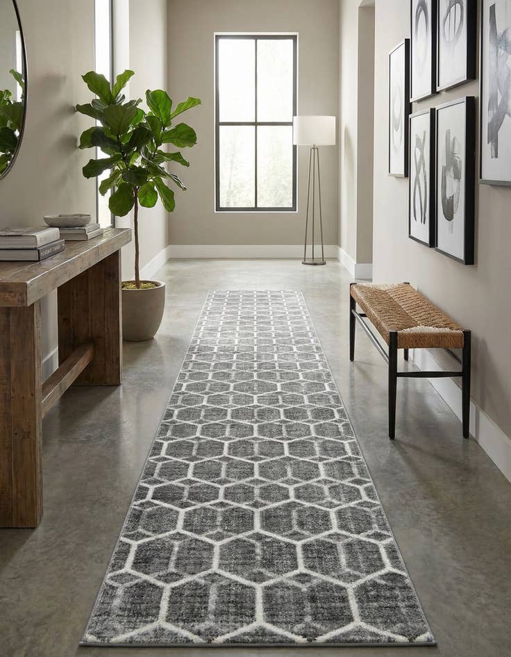 Detail image of 3' x 19' 8 Lattice Trellis Runner Rug