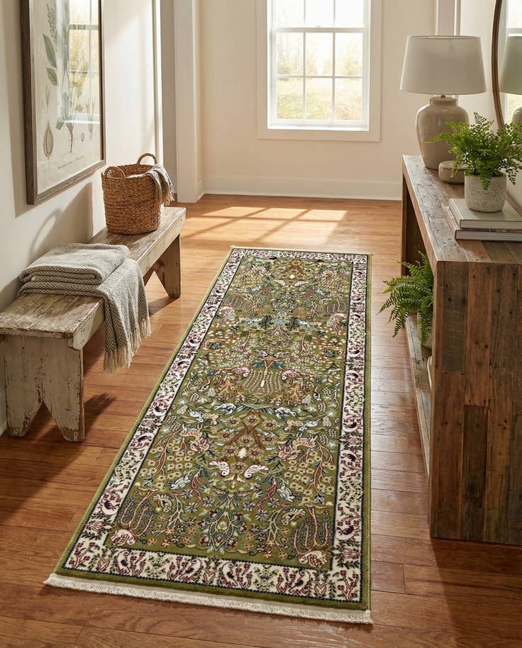 Detail image of 2' 7 x 7' Nain Design Runner Rug