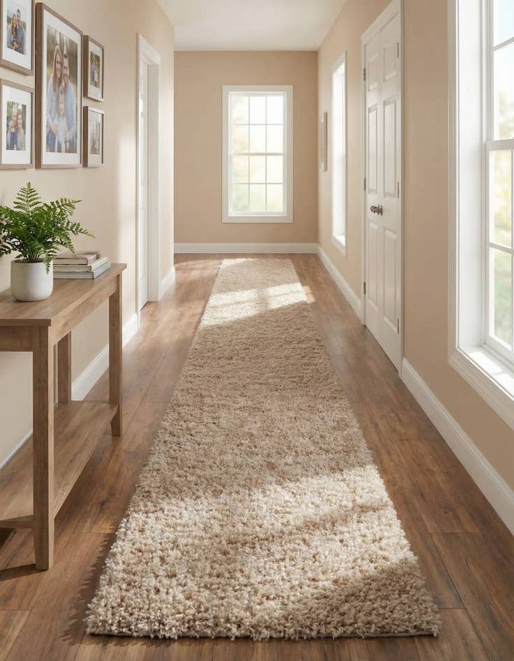 Detail image of  2' 7 x 20' Zermatt Shag Runner Rug