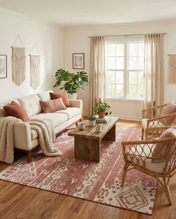 7' 10 x 10' Easy-Clean Bohemian Indoor / Outdoor Rug