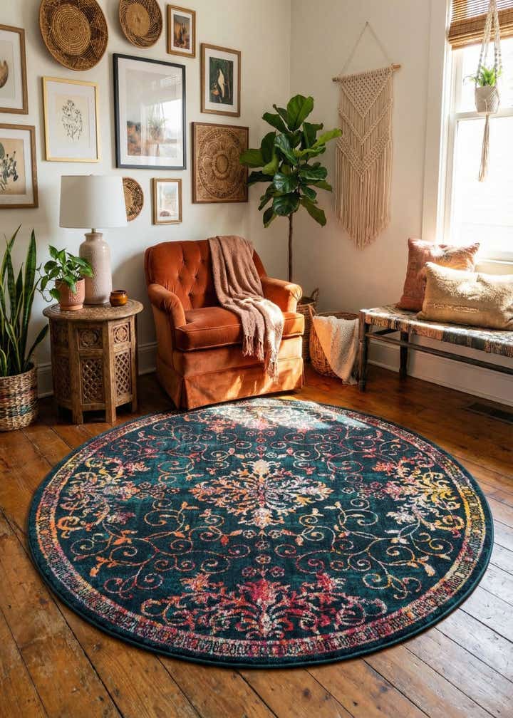 7' 10 x 7' 10 Carrington Round Rug