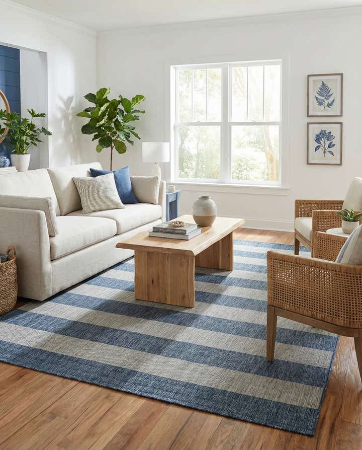 7' 10 x 10' Easy-Clean Ribbon Indoor / Outdoor Rug