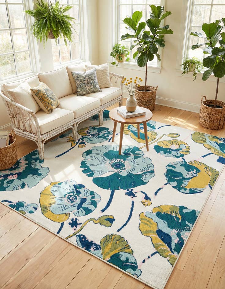 Detail image of 7' 10 x 7' 10 Bloom Square Rug