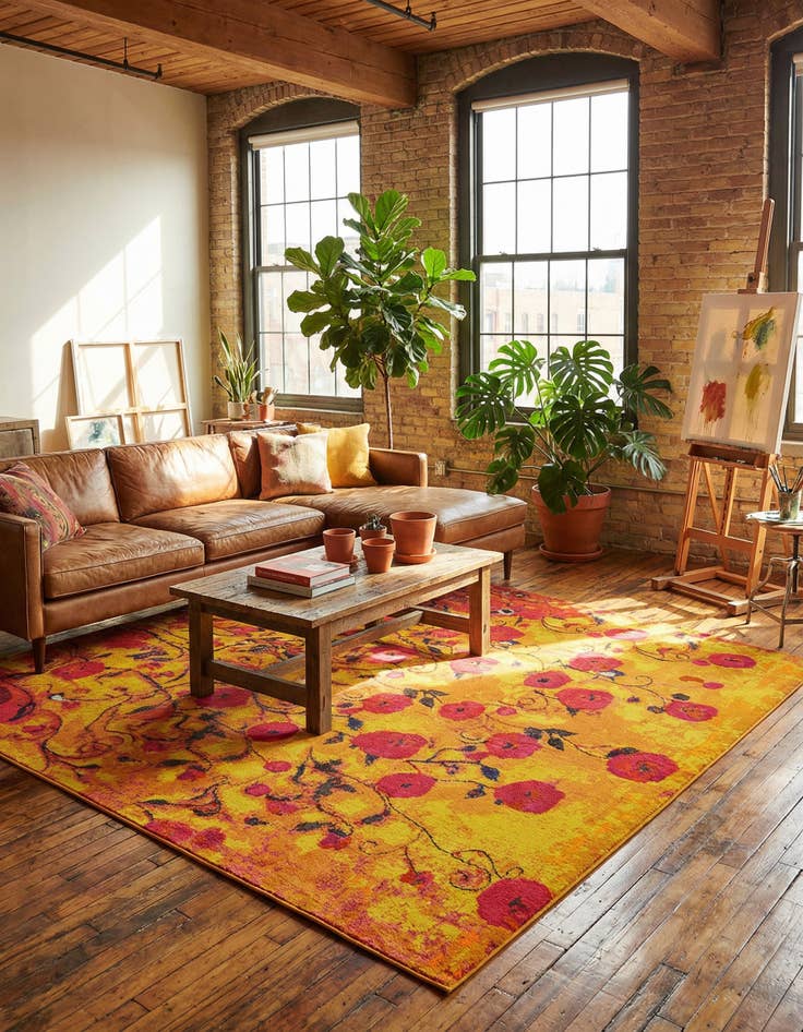 Detail image of 10' 6 x 16' 5 Washable Hyacinth Rug