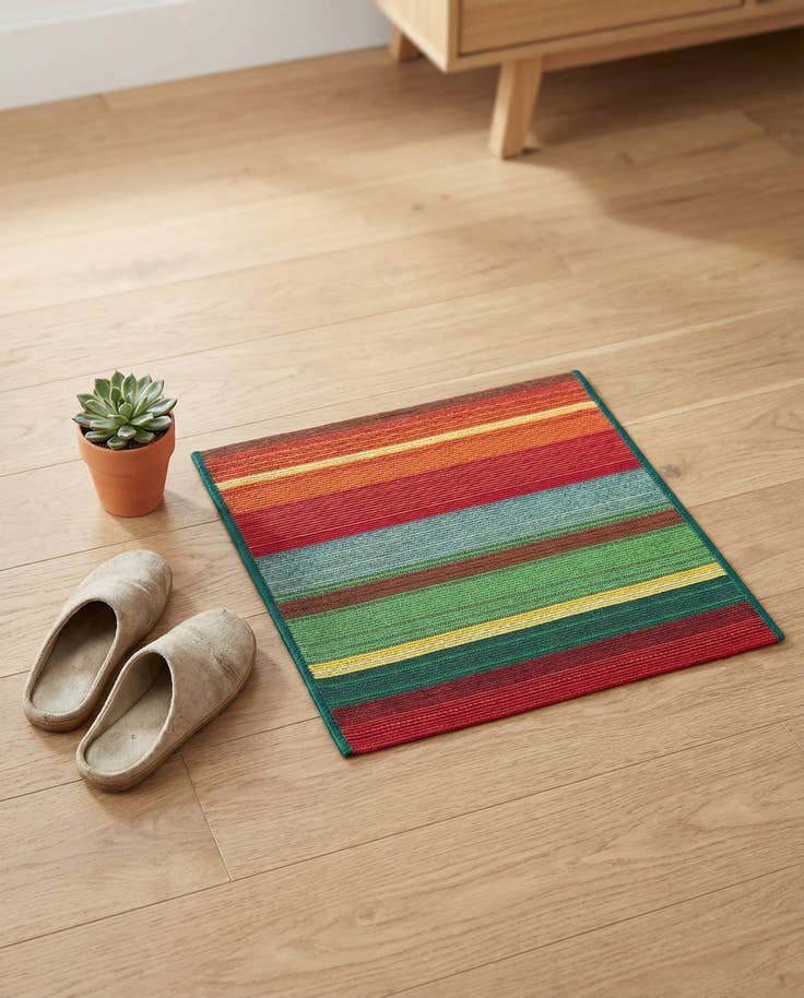 Detail image of 1' 4 x 1' 4 Easy-Clean Modern Indoor / Outdoor Sample Rug