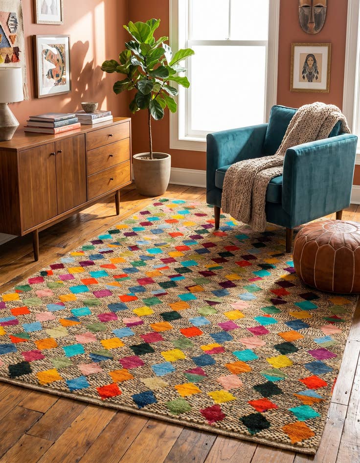 Detail image of 5' 10 x 8' 3 Hand Knotted Balouch Wool Rug